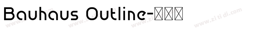 Bauhaus Outline字体转换